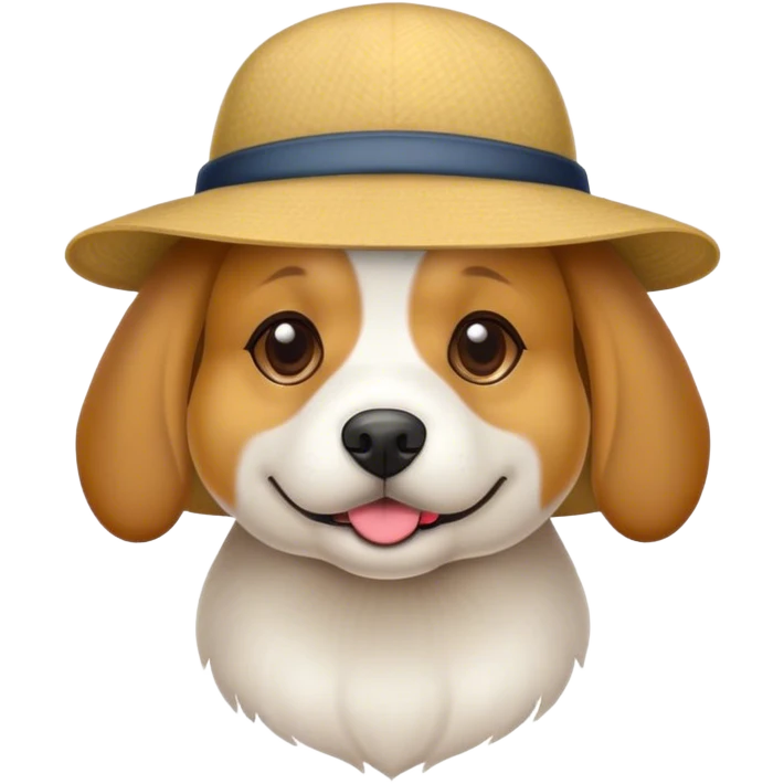 Dog wearing a hat emoji
