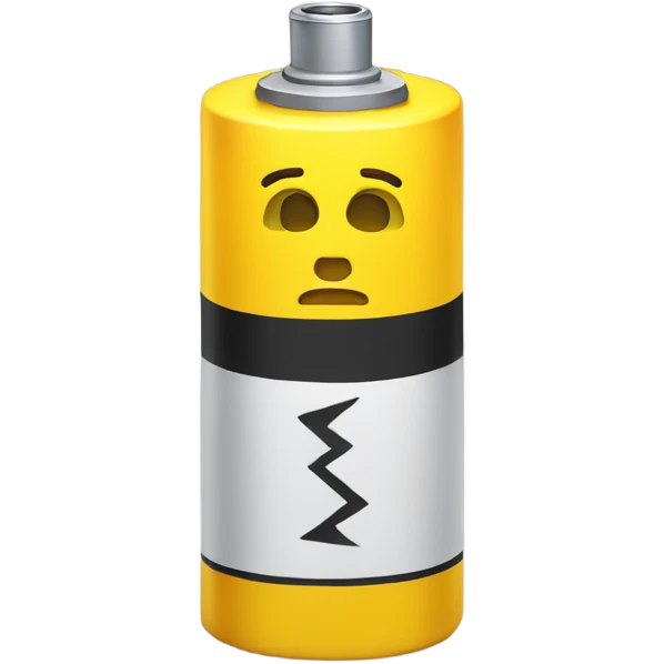 Yellow exhausted battery  emoji