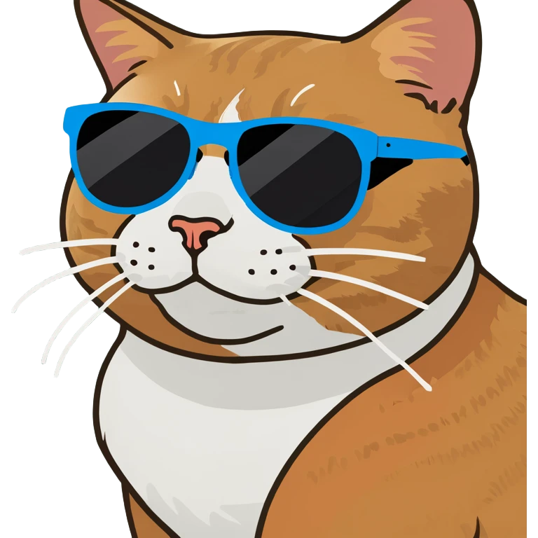 Cat with sunglasses emoji