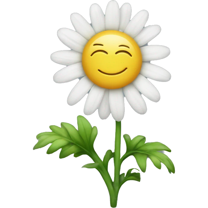 Daisy flower with crown on top of it emoji