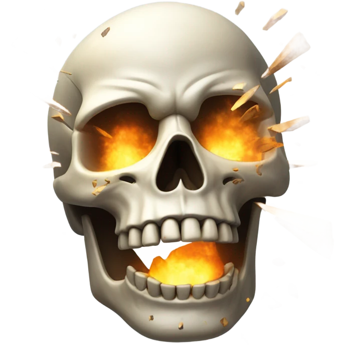 Skull explosion emoji