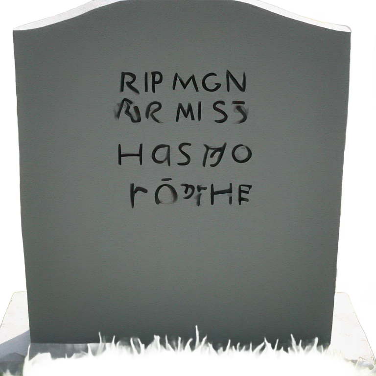 Gravestone with the text “rips.lol” emoji