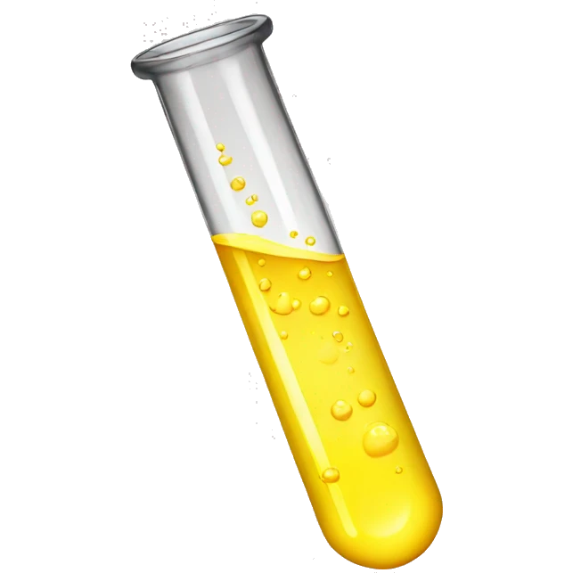Test tube filled by yellow liquid emoji