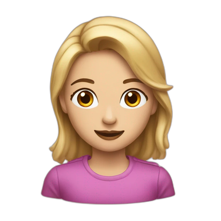 девушка с черными волосами emoji