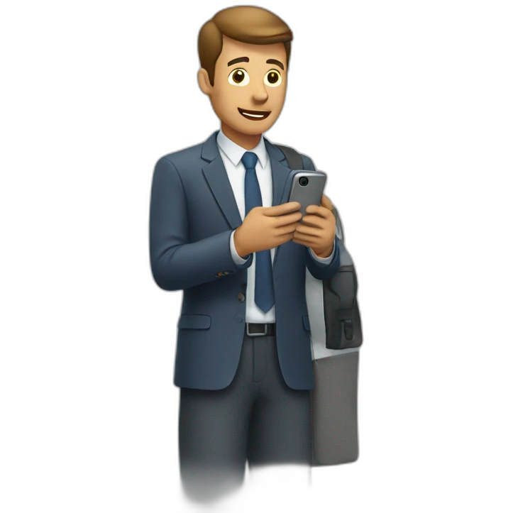 man using his phone  emoji
