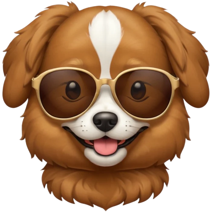 Dog wearing sunglasses emoji