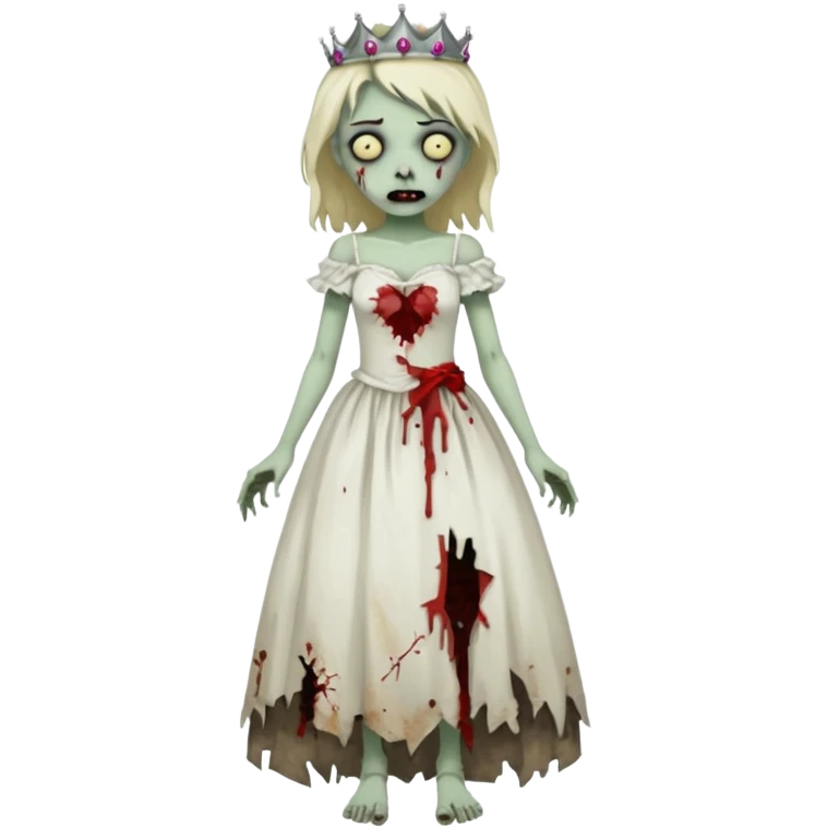 zombie princess full body torn dress emoji