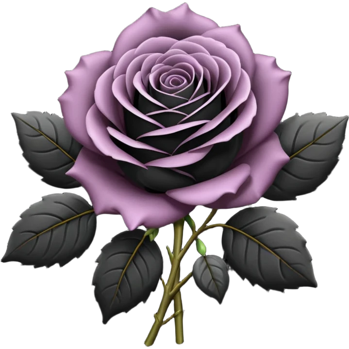 Black rose bouquet emoji