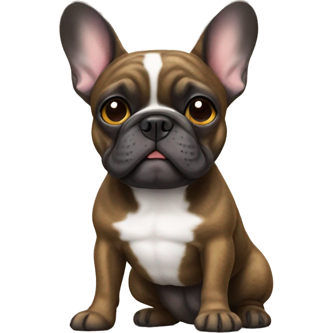 Brindle French bulldog emoji