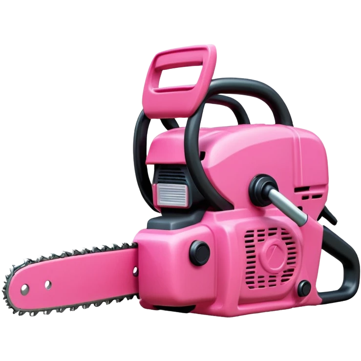 Pink chainsaw emoji
