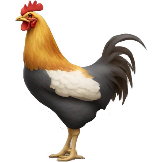 une poule avec des chaussur emoji