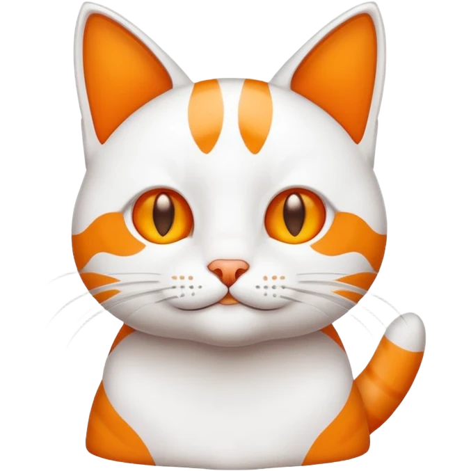 simple and friendly cat, clear outlines, minimal details, suitable for emoji emoji