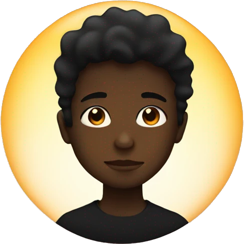 sunset silhouette of a boy emoji