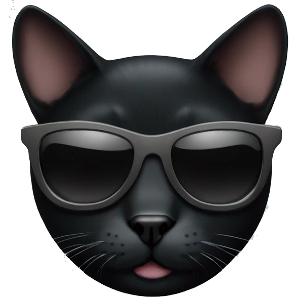 black cat with sunglasses  emoji