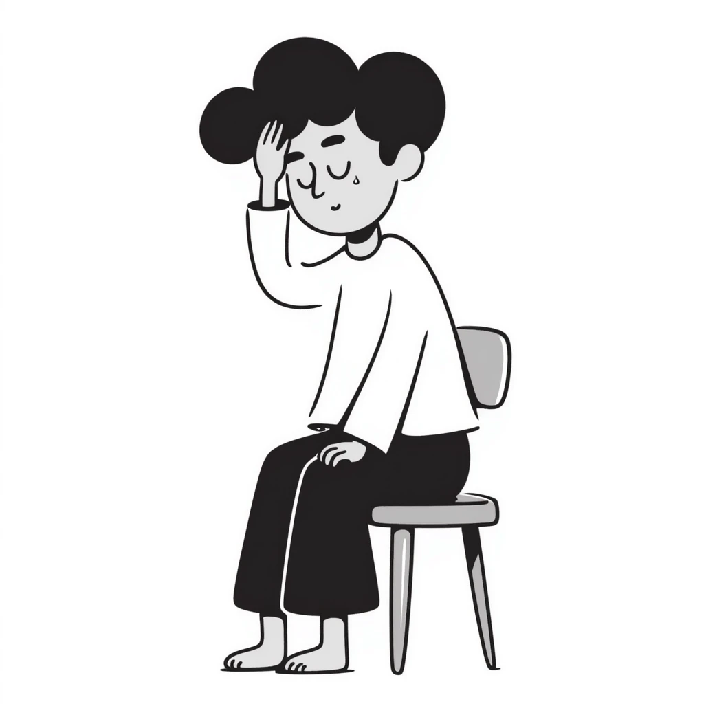 A pale person feeling dizzy and fatigued due to anemia emoji