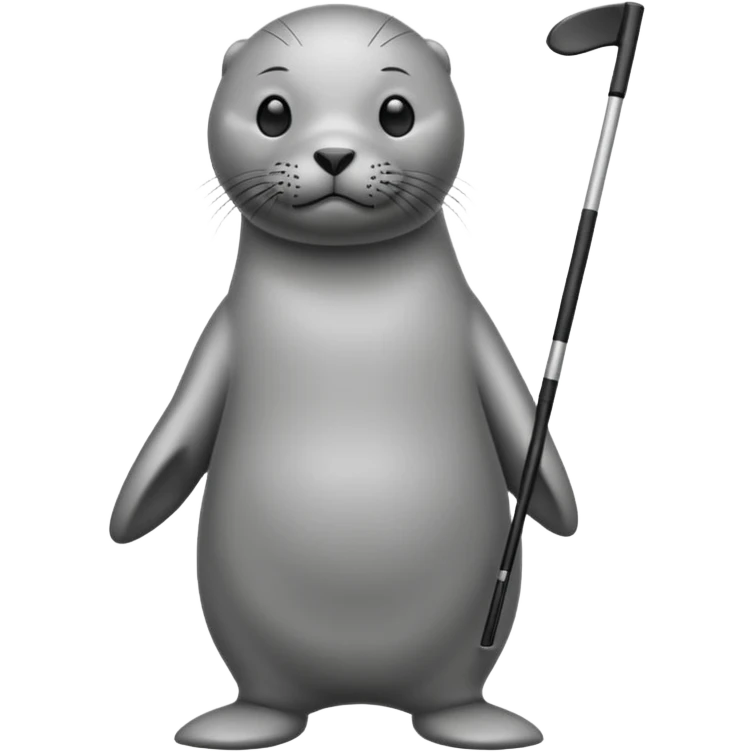 Seal golfing emoji