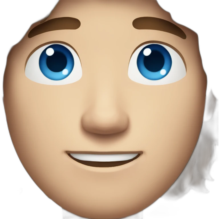 Caucasian Male with Blue Eyes, Long Brown Hair, and Freckles emoji