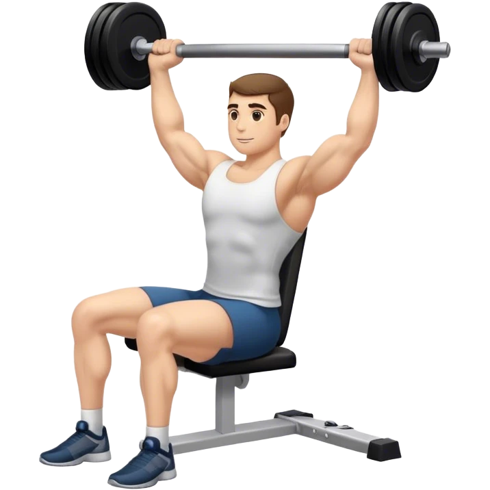 Seated Dumbbell Tricep Extension, 90-degree elbows back emoji