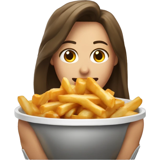 Poutine qui embrasse a femme emoji