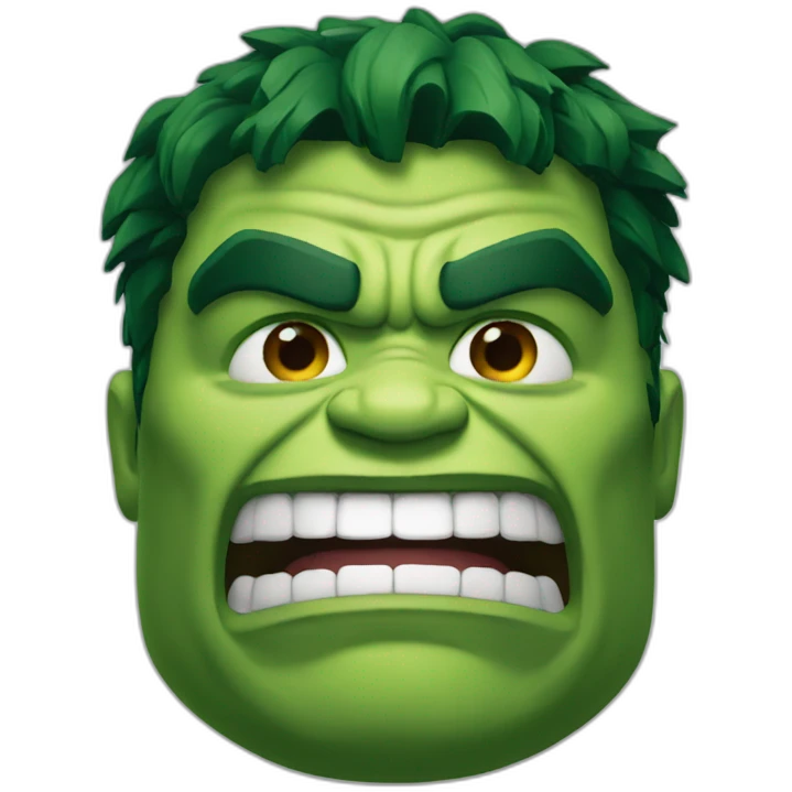 hulk Face Without Mouth emoji