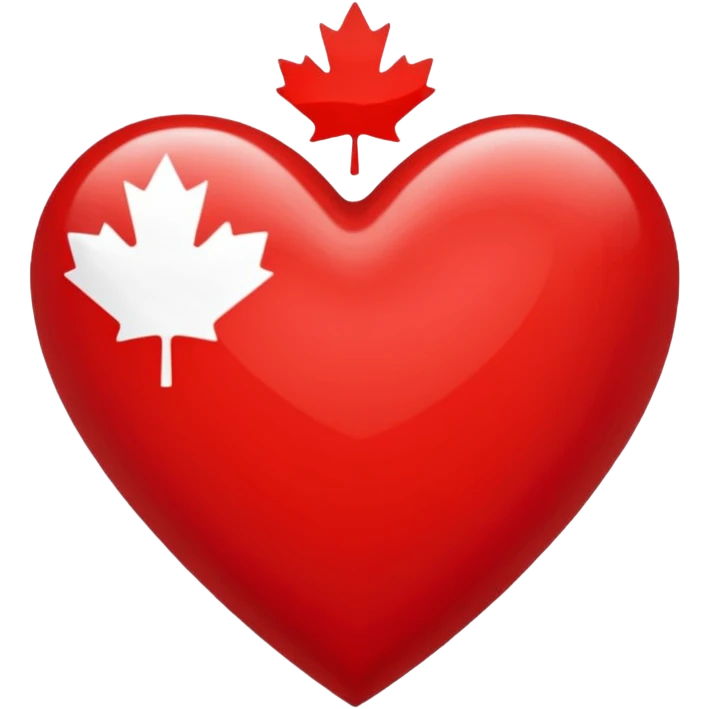 Corazon con banderas de Canadá  emoji