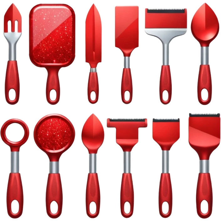 red glitter tools emoji
