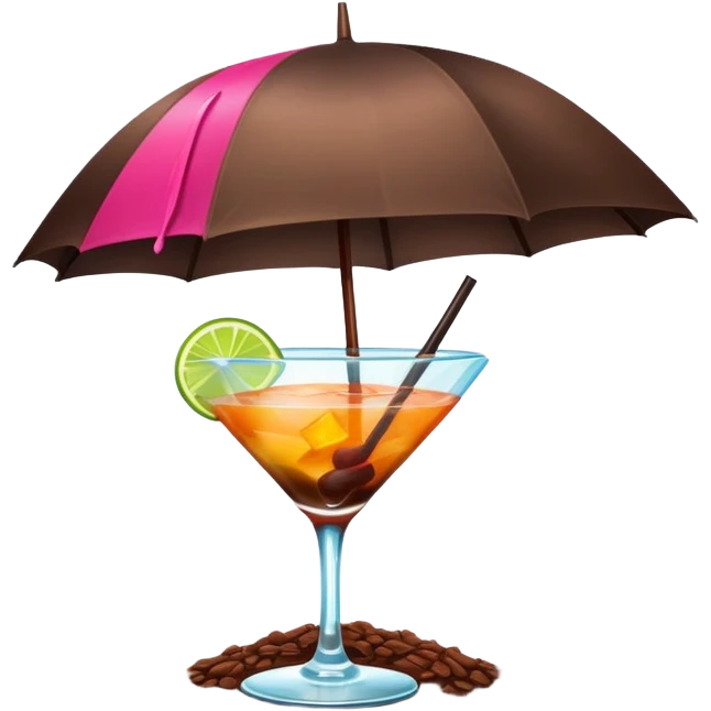 caca avec un cocktail  emoji