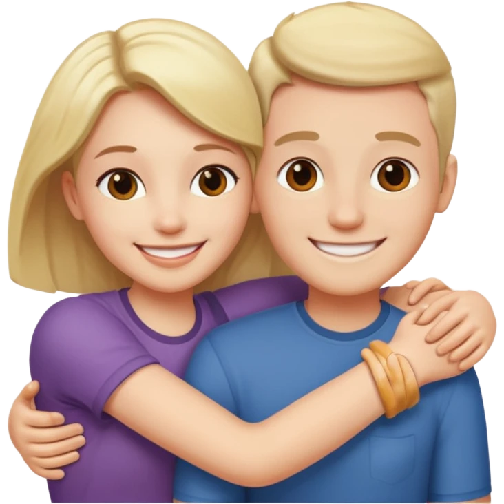 public display of affection, two people with arms around each other emoji
