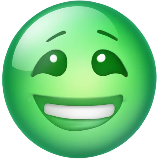 gradient green glass ball emoji