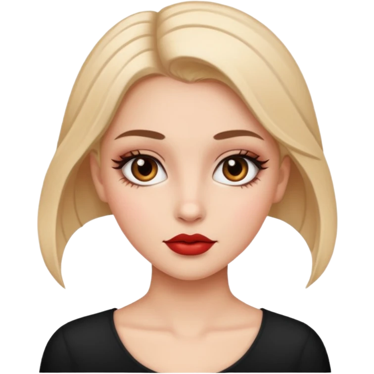The girl is wearing makeup emoji