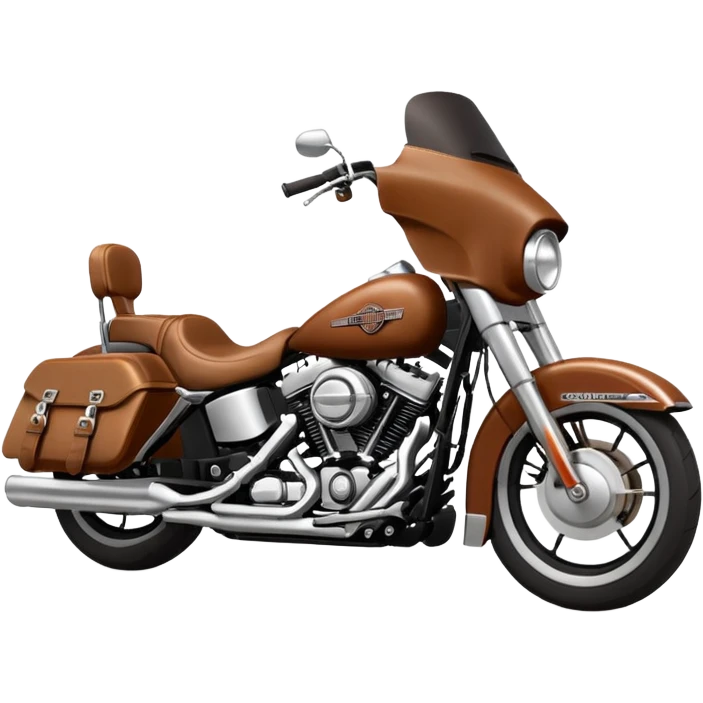 Harley Davidson brown  emoji