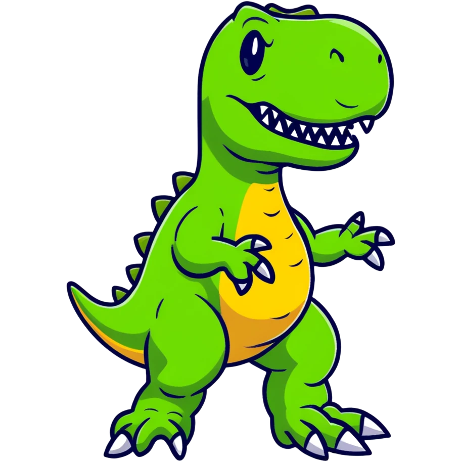 man T-Rex cartoon sticker emoji