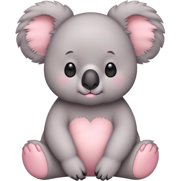 Pastel pink koala emoji