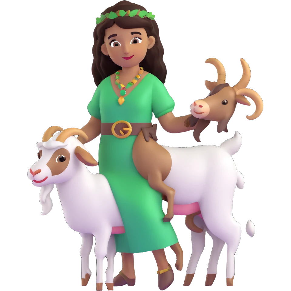 Esmeralda with her pet goat Djali emoji