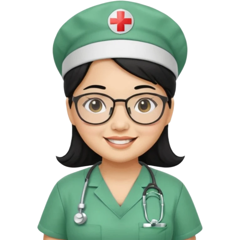 Open


Open


Open


Open
FILIPINA FEMALE NURSE, CHUBBY, BLACK HAIR, WITH GLASSES, GREEN SCRUBS, AND CAP, SMILING emoji