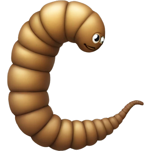 Worm with boots walking emoji