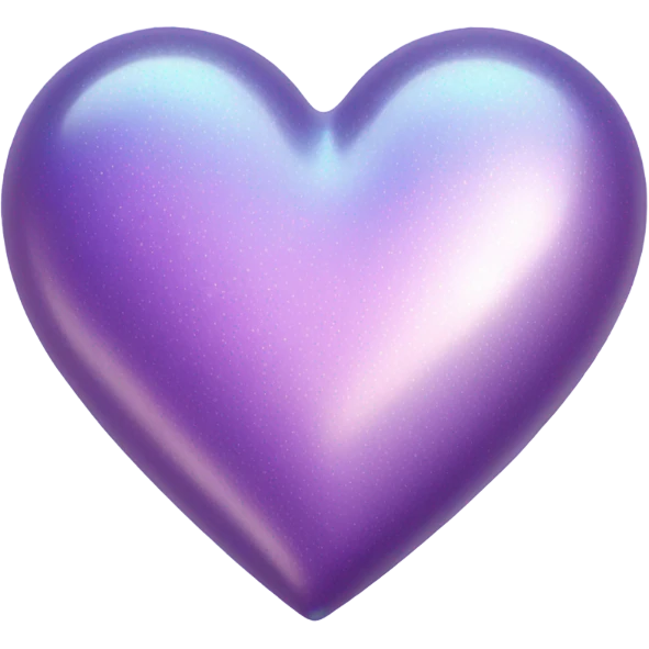 Iridescent lilac heart emoji