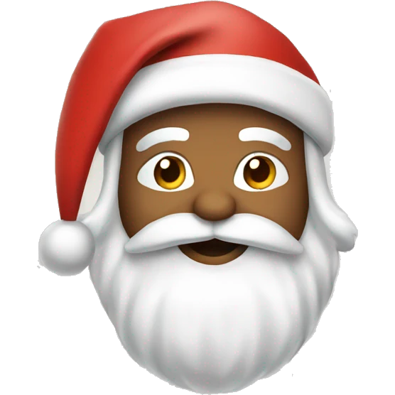 Santa with a white bow emoji