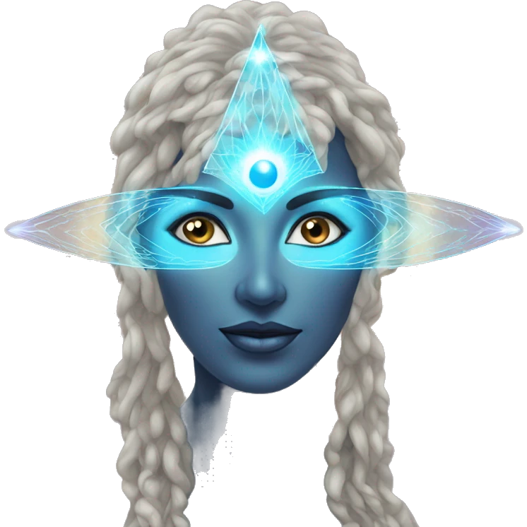 Pleiadian radiant glowing diva woman female third eye emoji