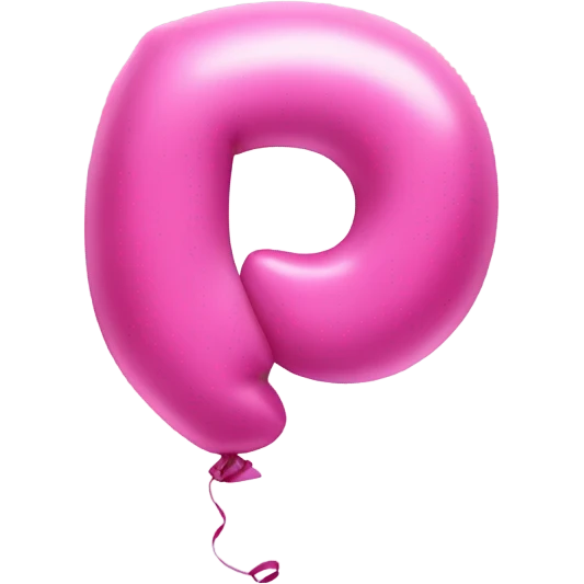 Pink balloon letter P emoji