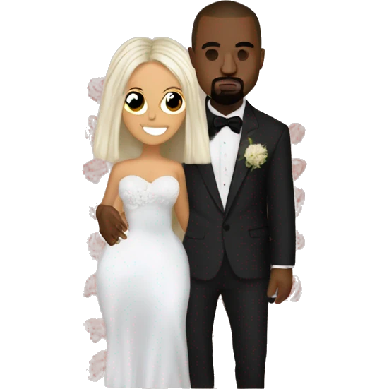 make a wedding with kanye west and playboy Carti emoji