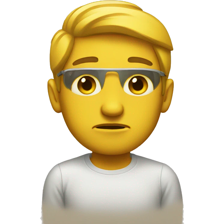 Serious yellow emoji  emoji