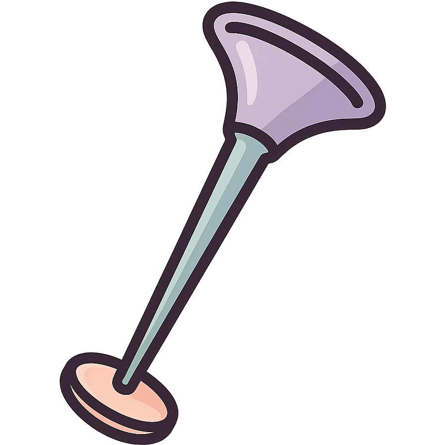 Pinard angled view with very thin body, icon-color-outlined style, detailed shadows and highlights, thin clean contours, soft rounded shapes, pastel palette #98B5BC, #B5B3C1, #C9A3C9, #E4C0CA, #F7DCD1, #F7C0AA, modern Japanese pop art and sticker aesthetic, soft lighting, transparent background emoji