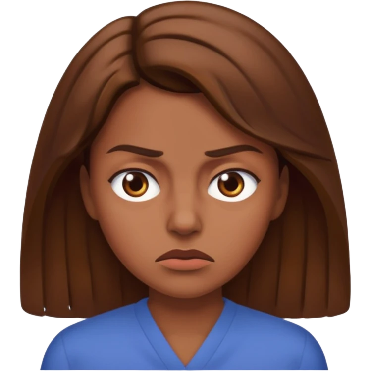 emoji femme brune très vexée  emoji