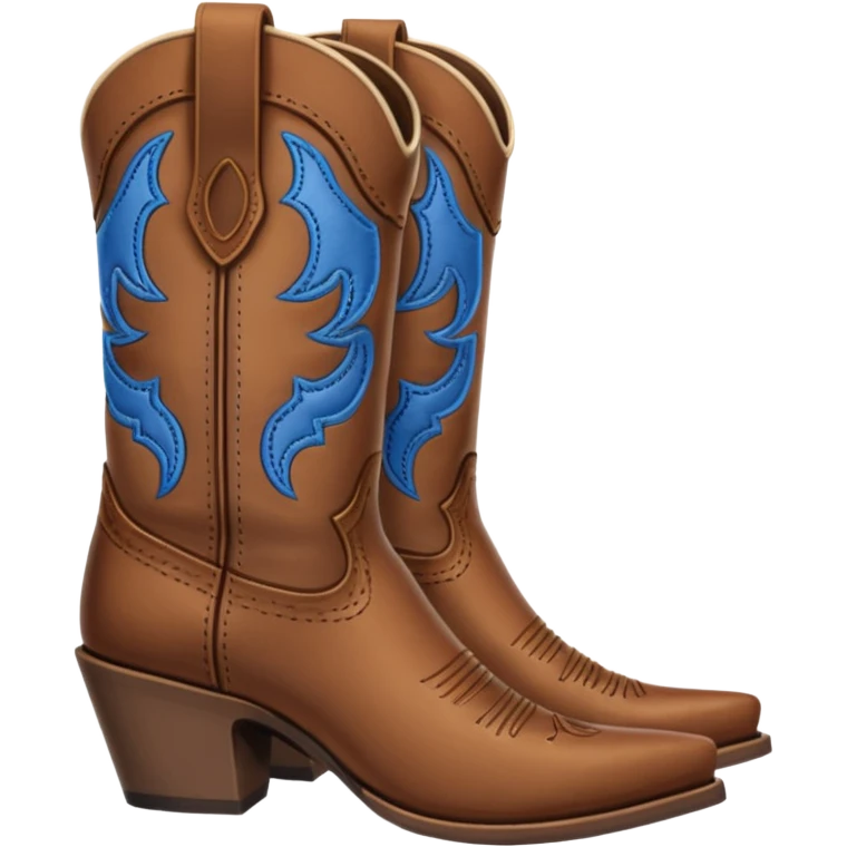 brown heeled cowboy boots  emoji
