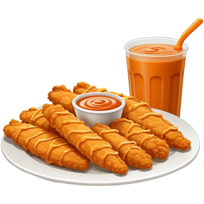 Raising canes meal with a side of canes sauce emoji
