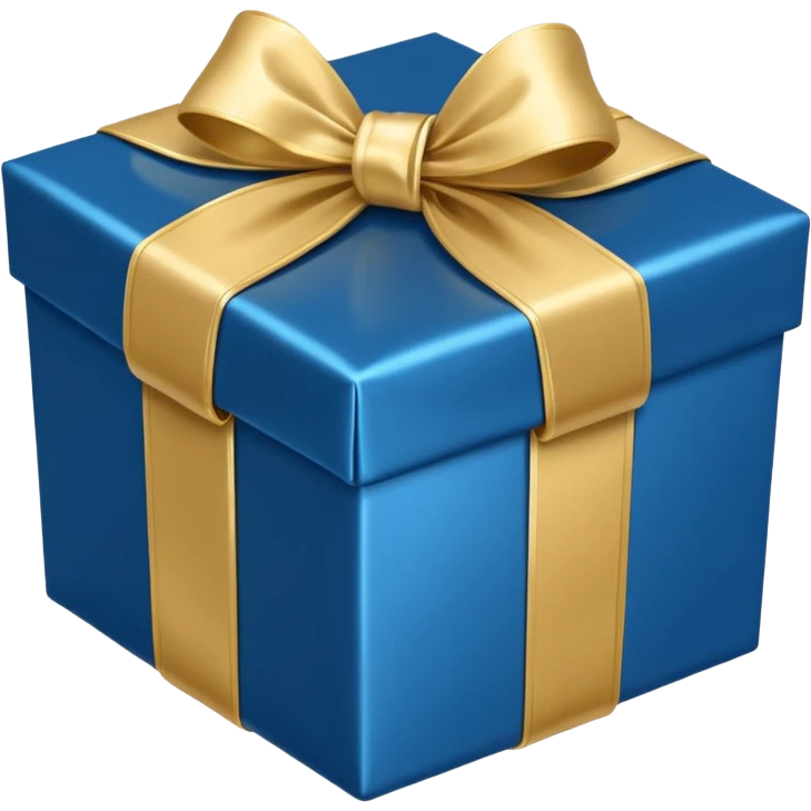 Decorative Gift Box blue emoji