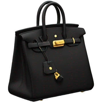 Birkin bag black  emoji