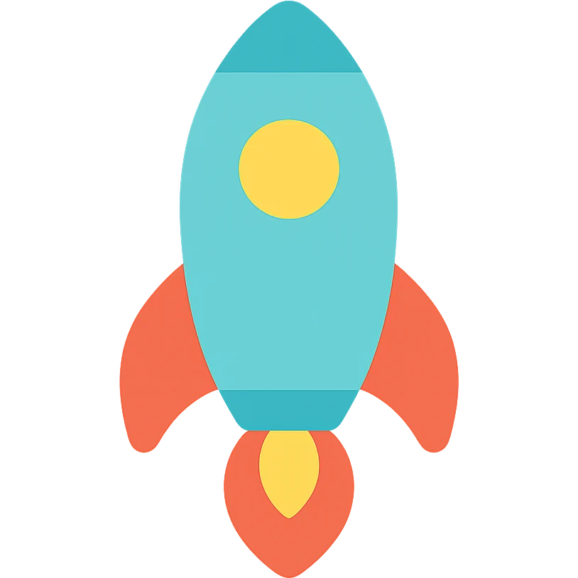 colorful rocket ship icon emoji