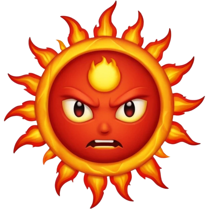 Evil sun emoji